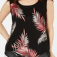 Blusa feminina Alfani bordada com bainha pontuda, preta, tamanho pequeno médio