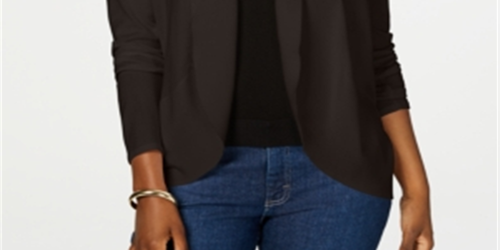 Karen Scott Cardigan Feminino Frente Aberta Marrom Tamanho XS
