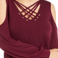 Thalia Sodi Top Feminino com Estampa Animal e Alças, Ombros Vazados, Roxo, Tamanho Médio