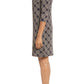 Vestido xadrez metálico feminino Vince Camuto cinza tamanho 6