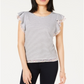 Blusa feminina com mangas bufantes Maison Jules, branca, tamanho XXS