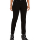 Jeans feminino estilo &amp; co moderno reto cintura média preto tamanho 2