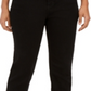 Jeans feminino estilo &amp; co moderno reto cintura média preto tamanho 2