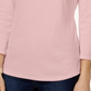 Charter Club Blusa feminina de algodão Pima com decote canoa e botões no ombro - Rosa Tamanho - XS