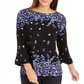 Charter Club Blusa feminina com babados e punhos, azul, tamanho pequeno e pequeno