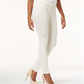 Leggings femininas de malha ponte com costura frontal estilo &amp; co, tamanho pequeno, branco