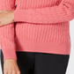 Karen Scott Suéter Feminino de Tricô de Algodão Rosa Tamanho Pequeno G