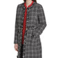 Casaco de tweed feminino DKNY preto, tamanho 12