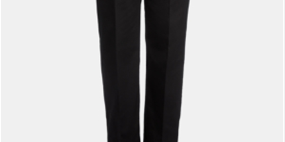 Calça feminina alfaiataria Alfred Dunner, corte tradicional, preta, tamanho 12P