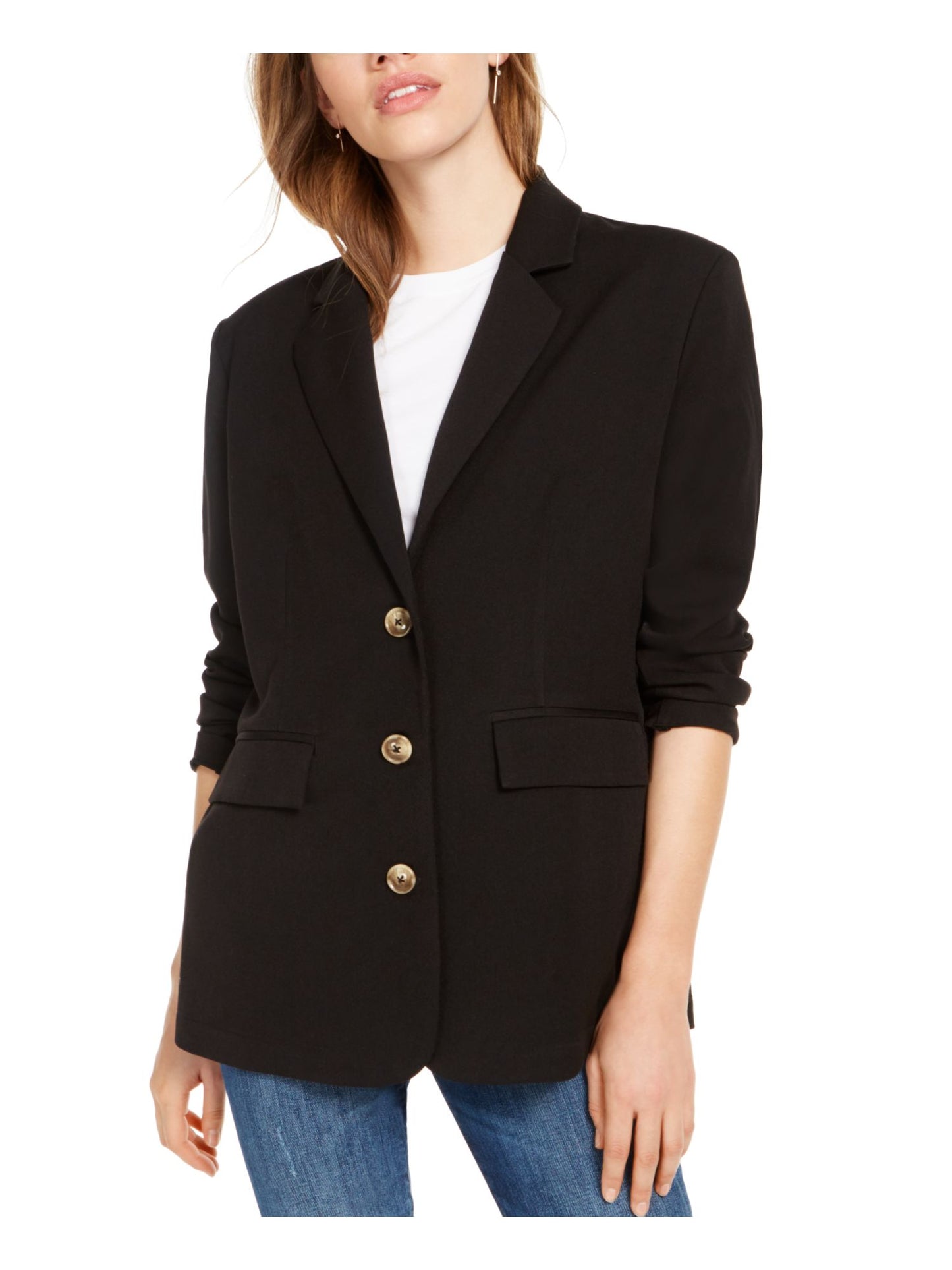Blazer Feminino Kit &amp; Sky Preto Tamanho Médio