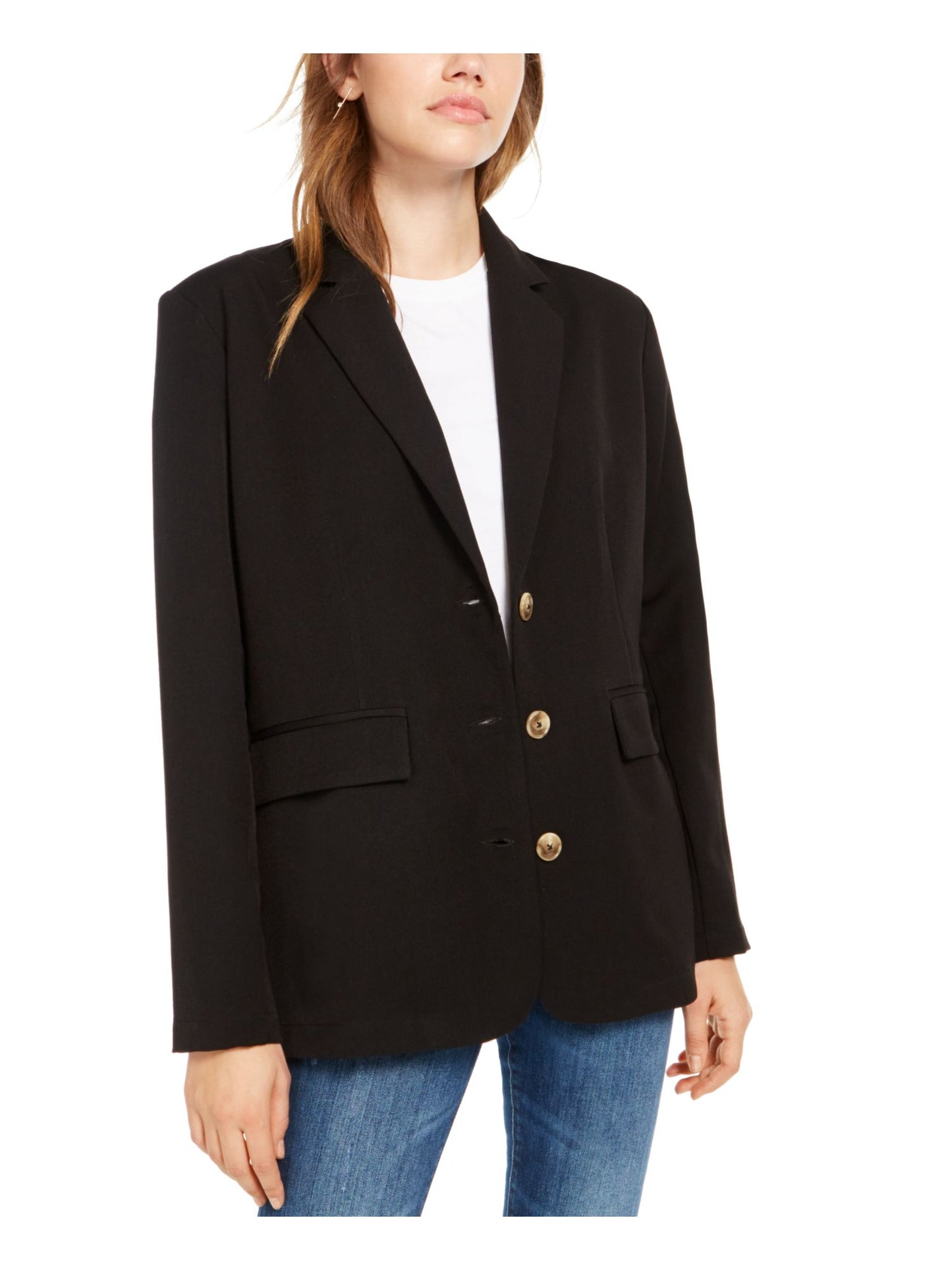 Blazer Feminino Kit &amp; Sky Preto Tamanho Médio