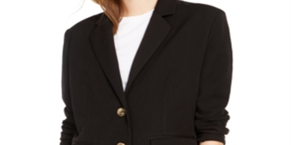 Blazer Feminino Kit &amp; Sky Preto Tamanho Médio