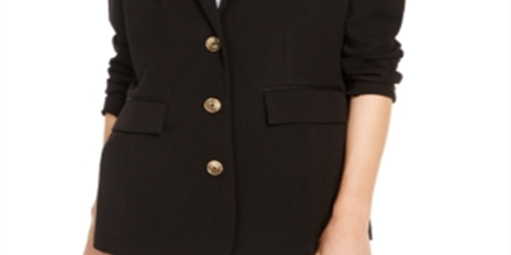 Blazer Feminino Kit &amp; Sky Preto Tamanho Médio