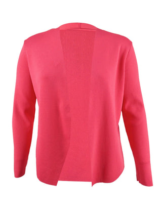 Cardigan feminino Alfani com frente aberta, vermelho, tamanho pequeno, extragrande