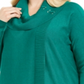 JM Collection Suéter Feminino Plus com Cadarço e Gola Redonda Verde Tamanho 4X