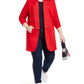 Jaqueta militar feminina Tommy Hilfiger Plus com abotoamento duplo MIDI vermelha, tamanho 2X