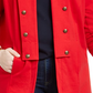 Jaqueta militar feminina Tommy Hilfiger Plus com abotoamento duplo MIDI vermelha, tamanho 2X