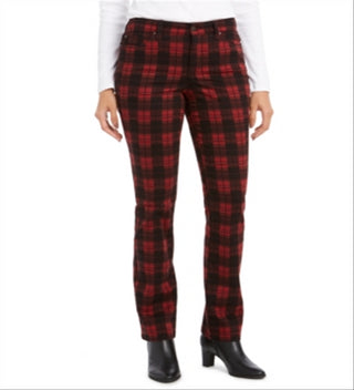 Charter Club Women's Plaid Lexington Jeans Black Size 10 Petite
