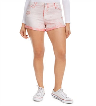 Celebrity Pink Junior's Distressed Denim Shorts Pink Size 9