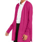 Cardigan feminino Charter Club com frente aberta, rosa, tamanho médio