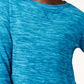 Karen Scott Sport Space Dye Microfleece Top Feminino Azul Tamanho Médio