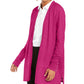 Cardigan feminino Charter Club com frente aberta, rosa, tamanho extragrande