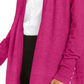 Cardigan feminino Charter Club com frente aberta, rosa, tamanho extragrande