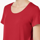 JM Collection Top feminino com bainha curta rosa tamanho pequeno extragrande