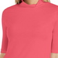 Camiseta feminina Charter Club Supima Cotton com gola simulada, vermelha, tamanho X-G