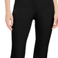 Calça feminina Alfani com cinto e cós largo, preta, tamanho 12P