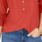 Blusa feminina estilo &amp; co com decote aberto e mangas bufantes, vermelha, tamanho pequeno