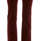 Calça jeans feminina Charter Club Lexington Velveteen com controle de barriga, perna reta, vermelho brilhante, tamanho 14