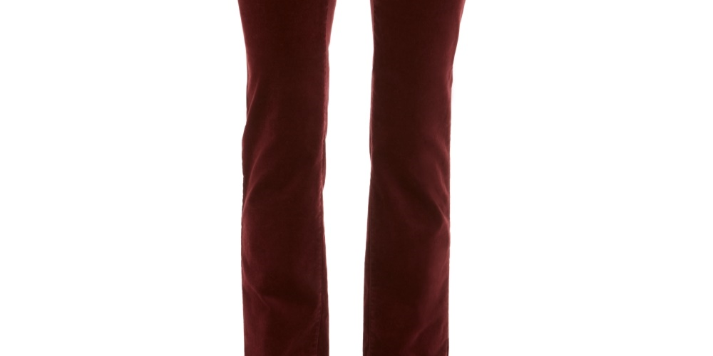 Calça jeans feminina Charter Club Lexington Velveteen com controle de barriga, perna reta, vermelho brilhante, tamanho 14