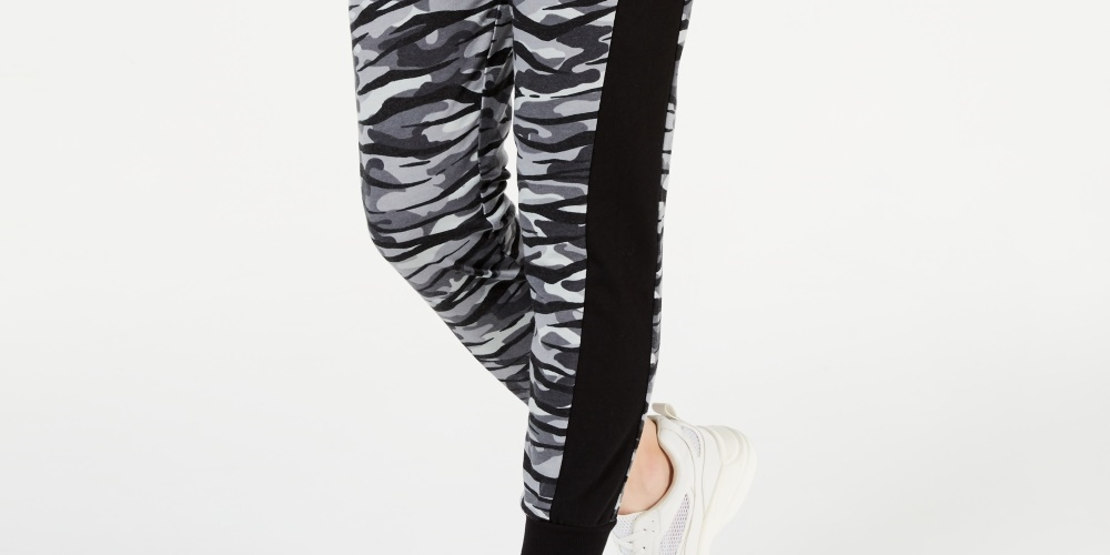Calça jogger colorblock infantil Material Girl cinza tamanho médio
