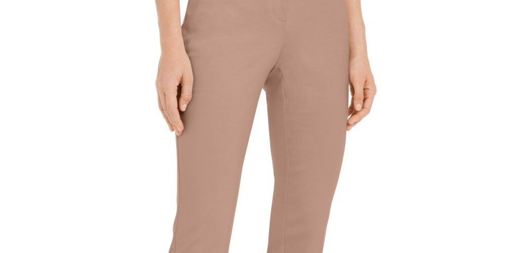 Calça Alfani Feminina Petite Hardware-Waist Rosa Escuro Tamanho 6 P