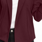 Blazer de malha feminino Maison Jules com manga 3/4, vinho, tamanho extrapequeno