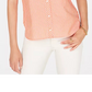Camisa de acampamento listrada de algodão Tommy Hilfiger laranja tamanho X-S