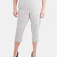 Calça capri plus size feminina NY Collection, bege, tamanho 20