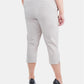 Calça capri plus size feminina NY Collection, bege, tamanho 20