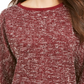 Charter Club feminino, blusa com punho pequeno e laço, mesclado, vermelho, tamanho pequeno e pequeno