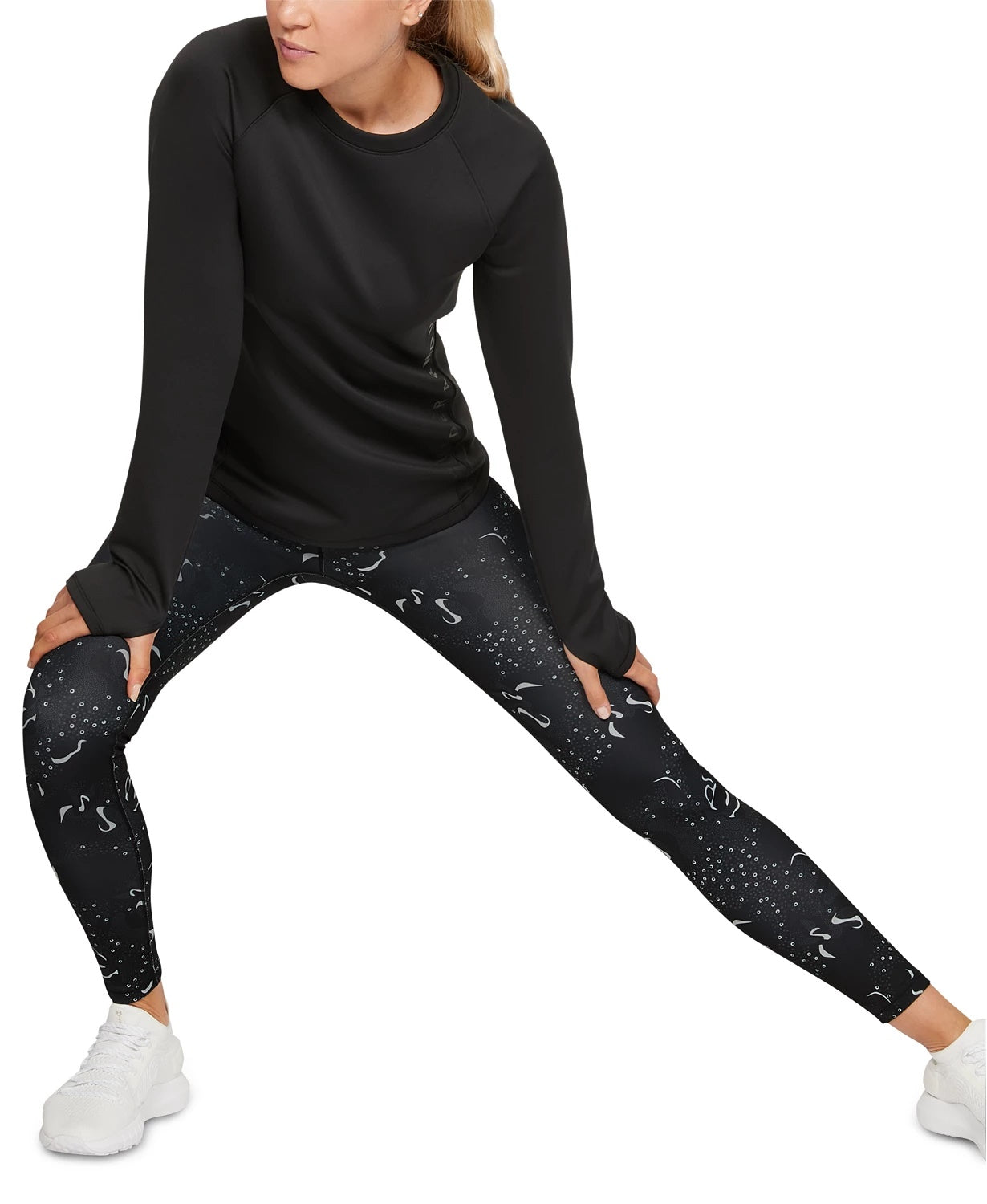 Leggings Under Armour Coldgear Armour Print Feminina Preta Tamanho X-S