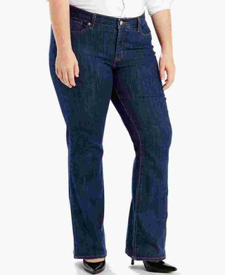 Calça jeans Levi's Trendy Plus Classic Bootcut feminina, azul, tamanho 22W