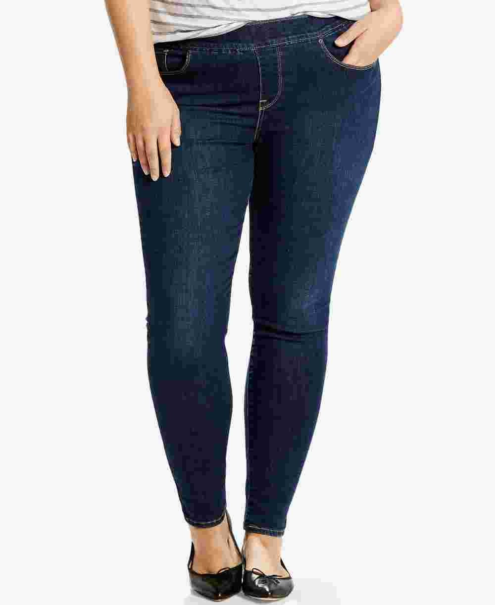 Calças jegging Levi's Plus Size Dark Delight Wash Azul Escuro Tamanho 24W