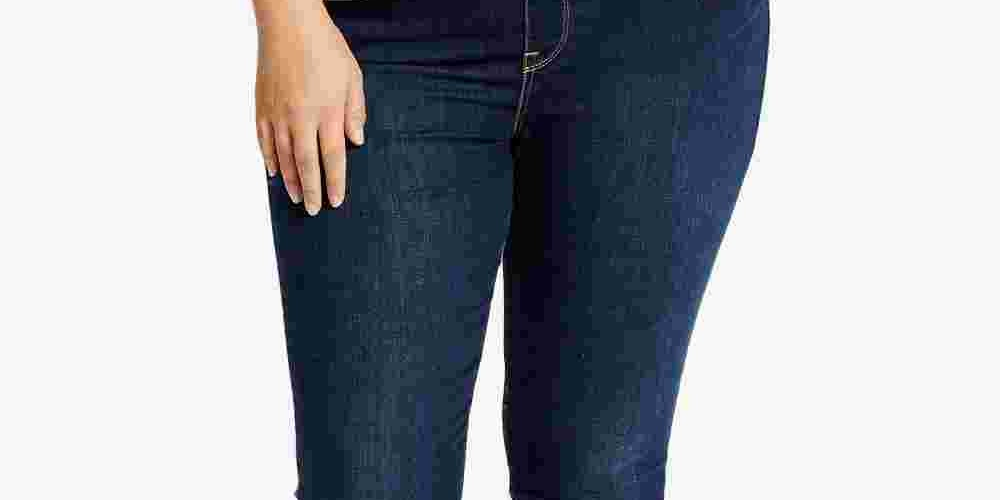 Calças jegging Levi's Plus Size Dark Delight Wash Azul Escuro Tamanho 24W