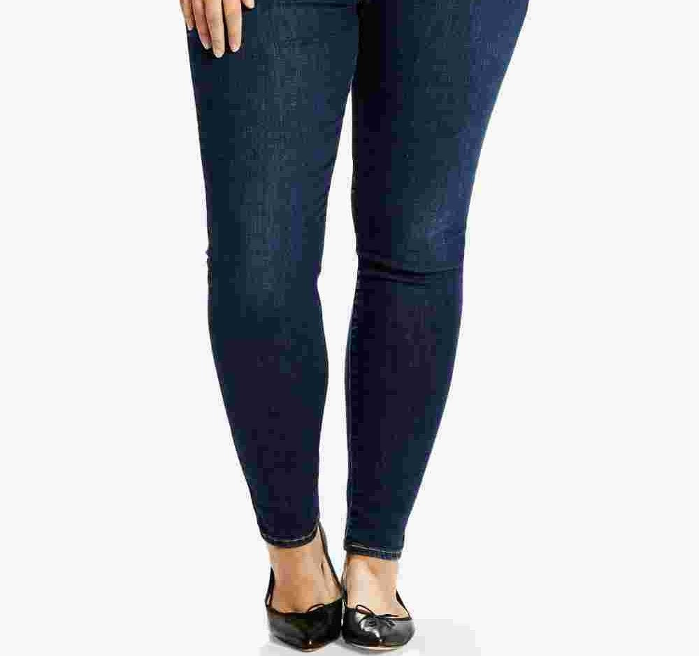 Calças jegging Levi's Plus Size Dark Delight Wash Azul Escuro Tamanho 24W