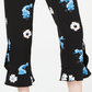 Calça feminina Alfani com estampa floral e babados, preta, tamanho 8