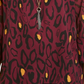 JM Collection Blusa com estampa de colar feminino, vinho, tamanho XX-G