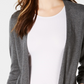 Cardigan longo de malha aberto na frente, tamanho XS, feminino, Maison Jules