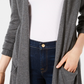 Cardigan longo de malha aberto na frente, tamanho XS, feminino, Maison Jules
