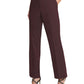 Calça feminina DKNY com zíper e bolsos, perna reta, roxa, tamanho 14